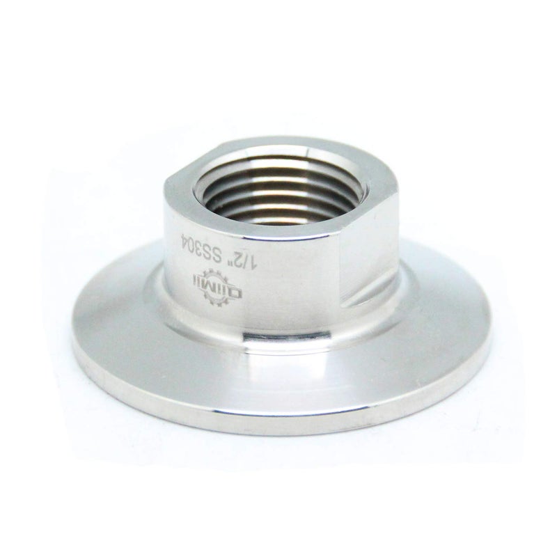 QiiMii Sanitary Female Threaded Pipe Fitting to 1.5 Inch Tri Clamp (OD 50.5mm Ferrule) (Pipe Size: 1/2"" NPT) - Image 1